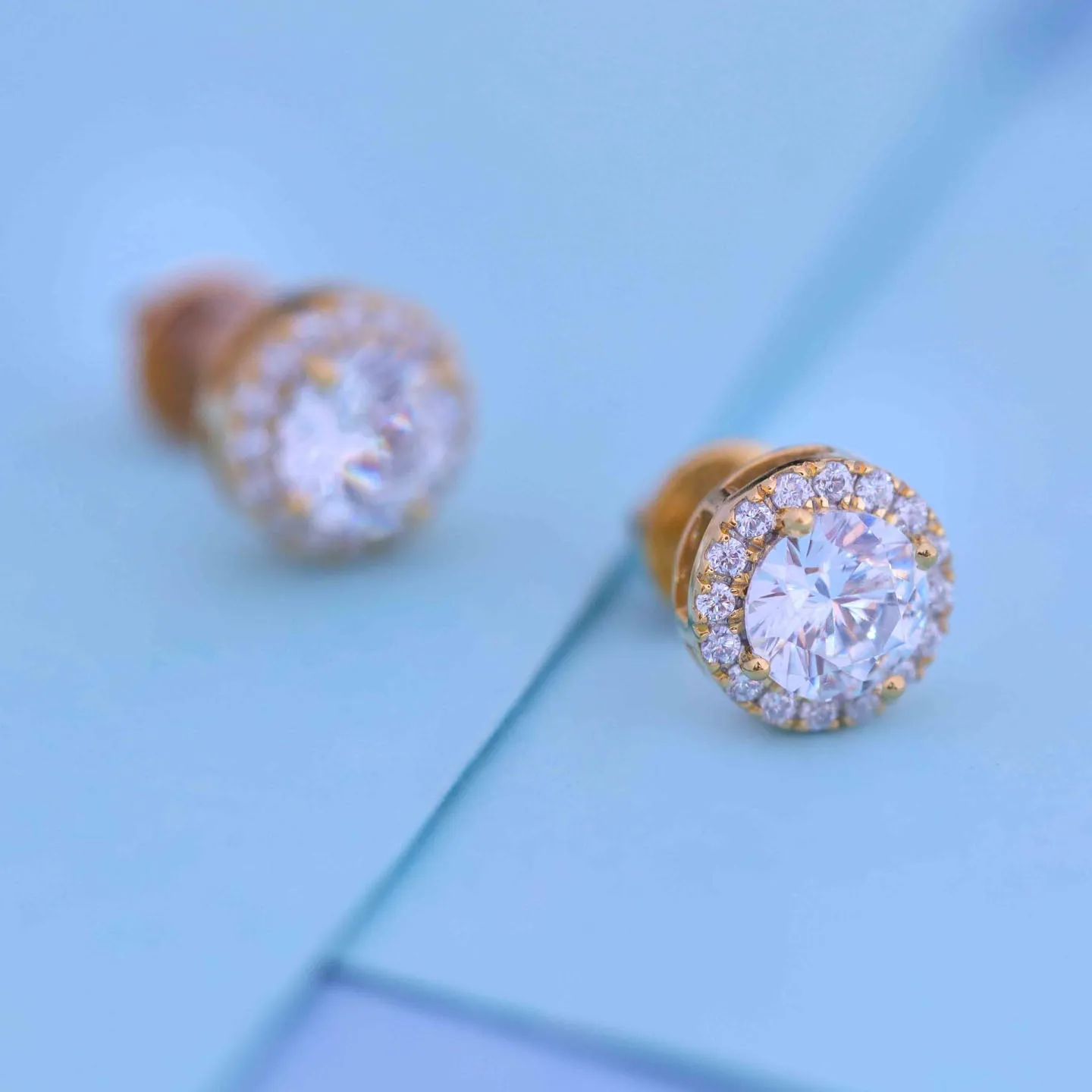 Silver Solitaire Stud Earring