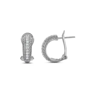 Silver Woven Hug Earrings