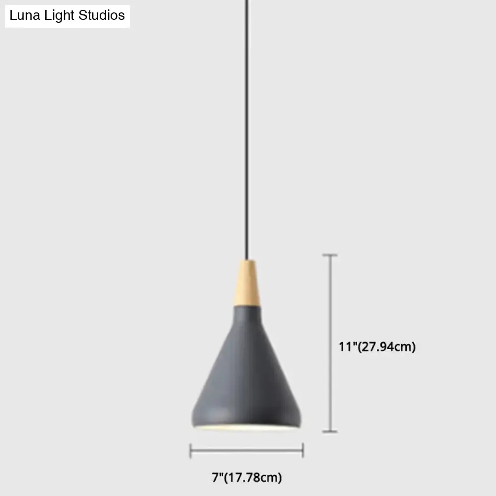 Simplicity Pendant Light with Multi Color Options - Nordic Macaroon Aluminum Lampshade, Perfect for Kitchen - 1-Light Hanging Lamp