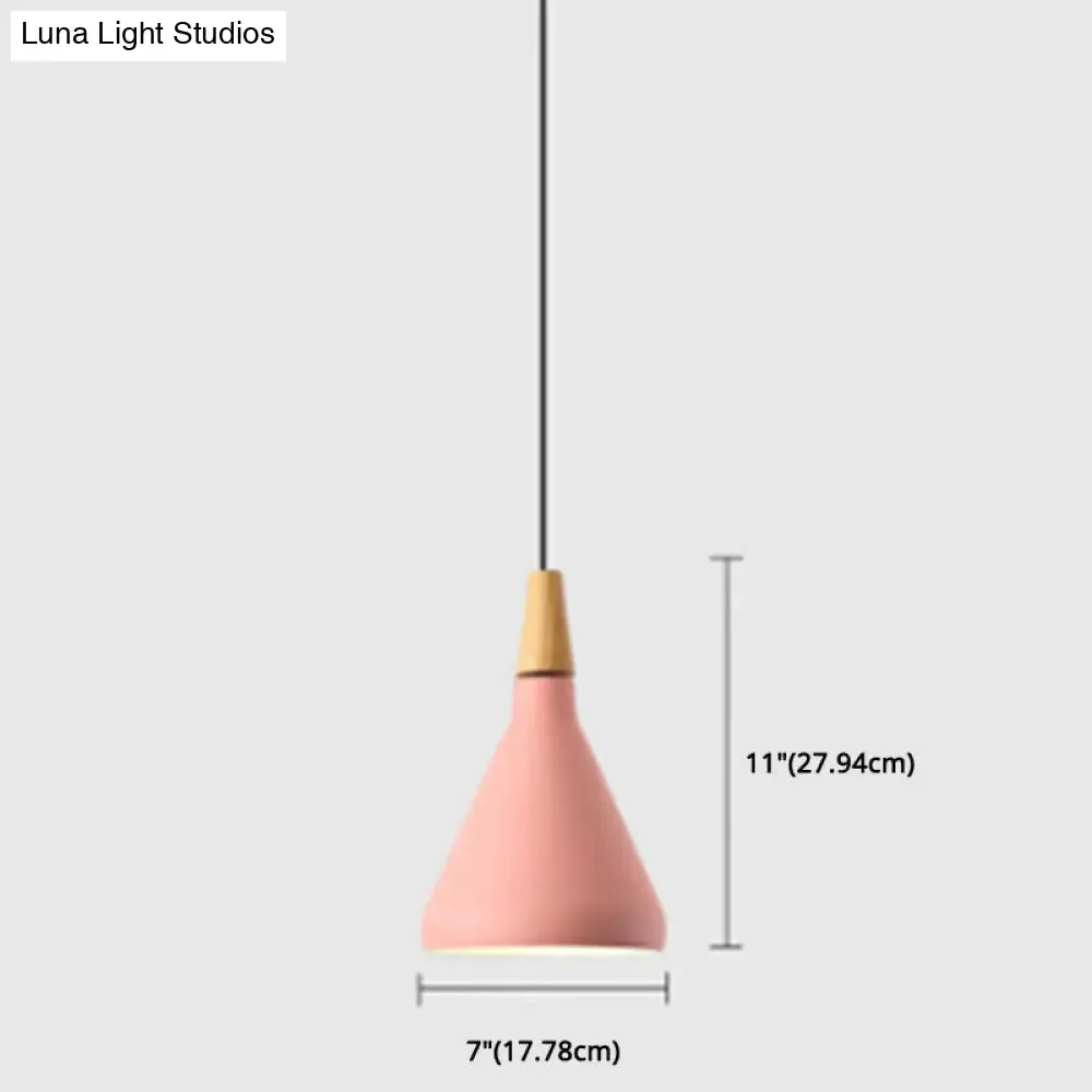 Simplicity Pendant Light with Multi Color Options - Nordic Macaroon Aluminum Lampshade, Perfect for Kitchen - 1-Light Hanging Lamp