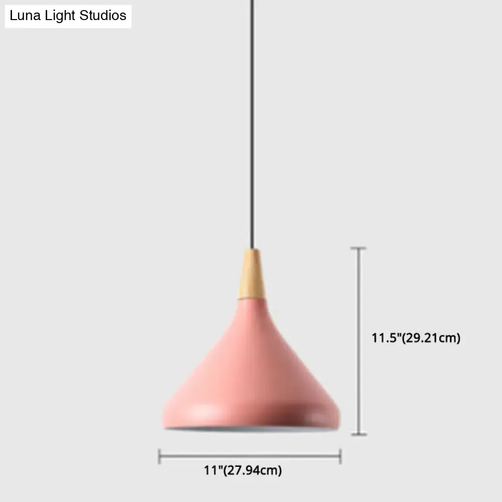 Simplicity Pendant Light with Multi Color Options - Nordic Macaroon Aluminum Lampshade, Perfect for Kitchen - 1-Light Hanging Lamp