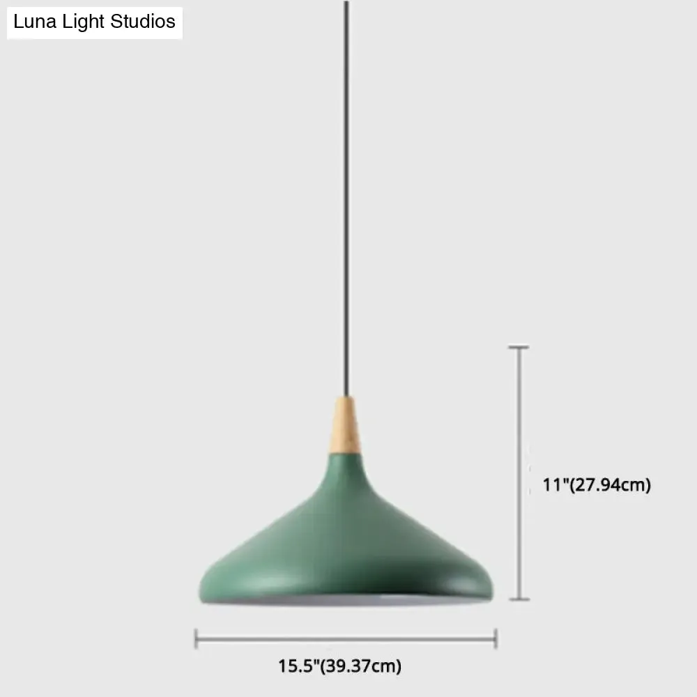 Simplicity Pendant Light with Multi Color Options - Nordic Macaroon Aluminum Lampshade, Perfect for Kitchen - 1-Light Hanging Lamp