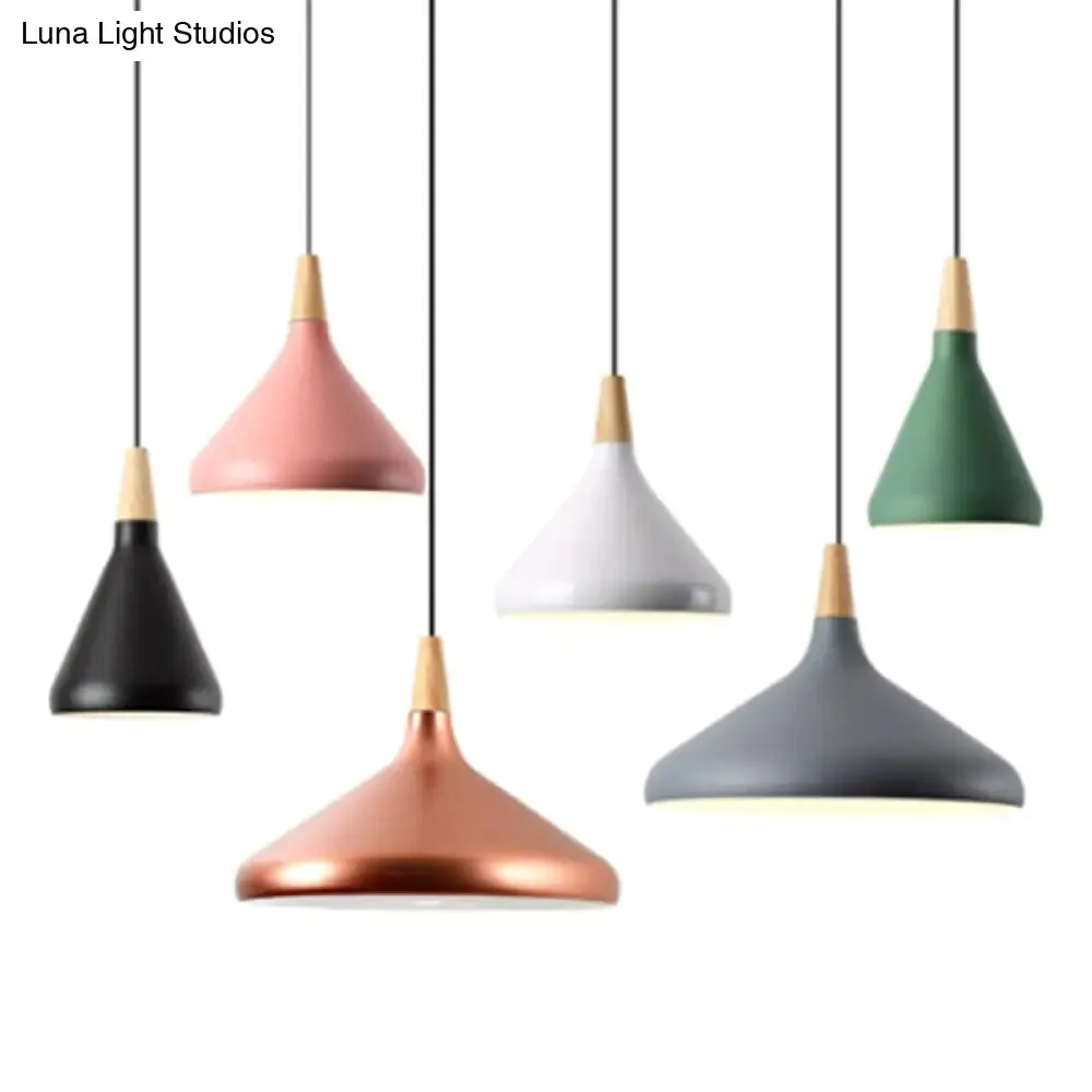 Simplicity Pendant Light with Multi Color Options - Nordic Macaroon Aluminum Lampshade, Perfect for Kitchen - 1-Light Hanging Lamp