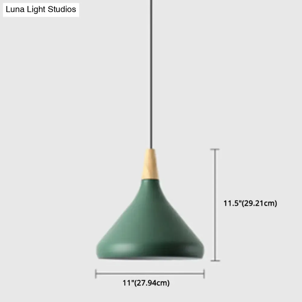 Simplicity Pendant Light with Multi Color Options - Nordic Macaroon Aluminum Lampshade, Perfect for Kitchen - 1-Light Hanging Lamp