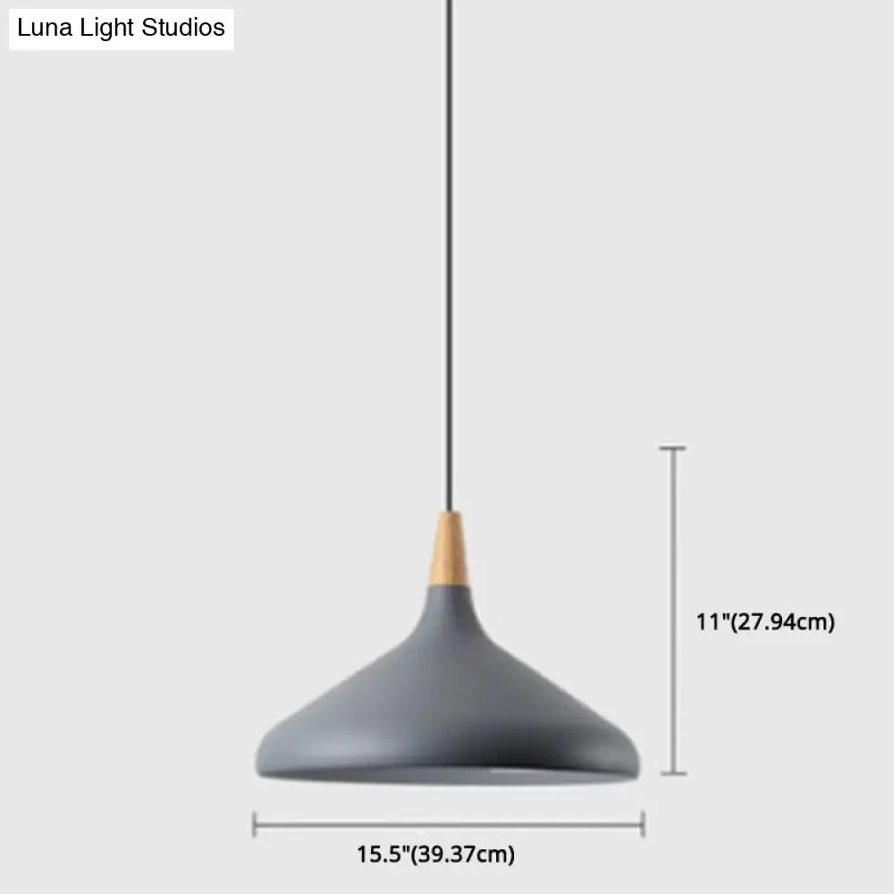 Simplicity Pendant Light with Multi Color Options - Nordic Macaroon Aluminum Lampshade, Perfect for Kitchen - 1-Light Hanging Lamp