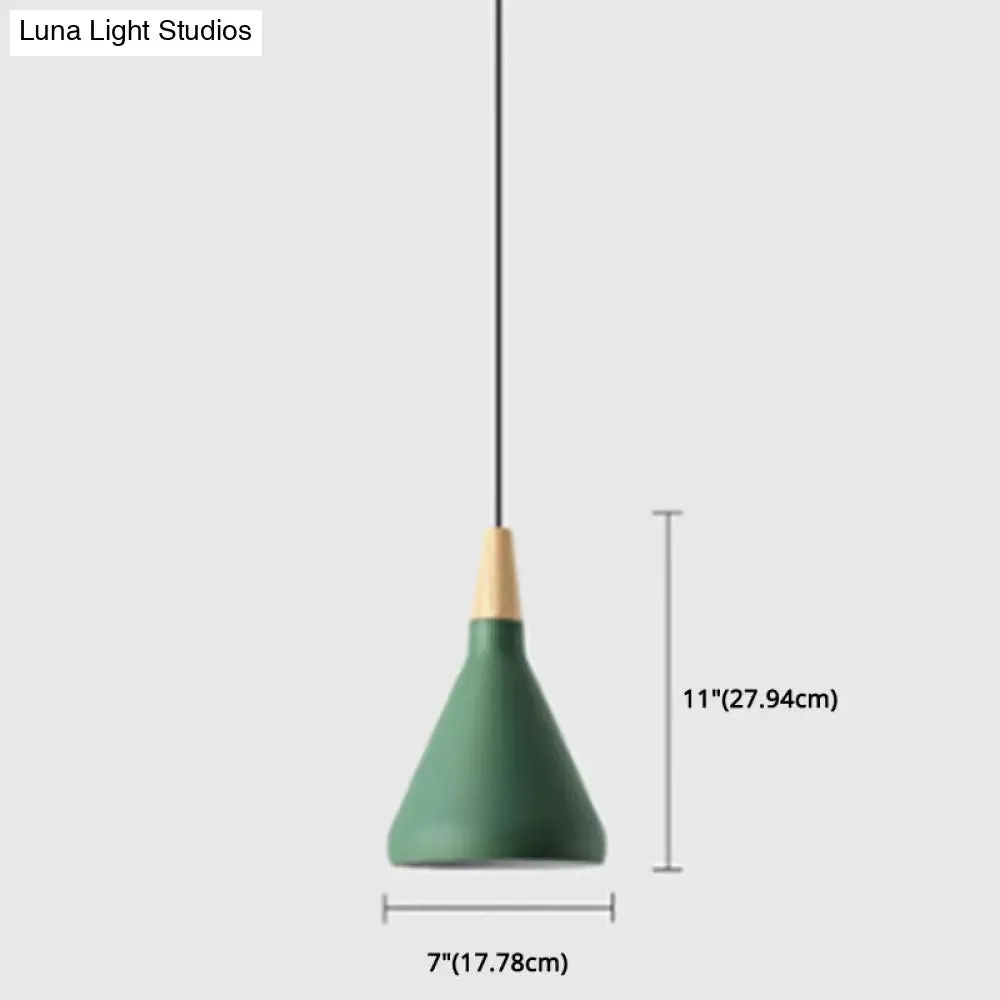 Simplicity Pendant Light with Multi Color Options - Nordic Macaroon Aluminum Lampshade, Perfect for Kitchen - 1-Light Hanging Lamp