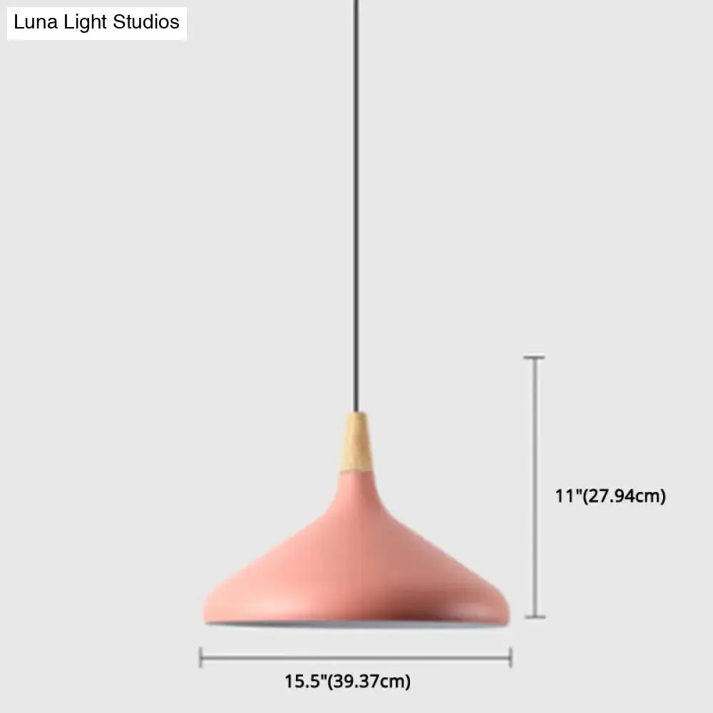 Simplicity Pendant Light with Multi Color Options - Nordic Macaroon Aluminum Lampshade, Perfect for Kitchen - 1-Light Hanging Lamp