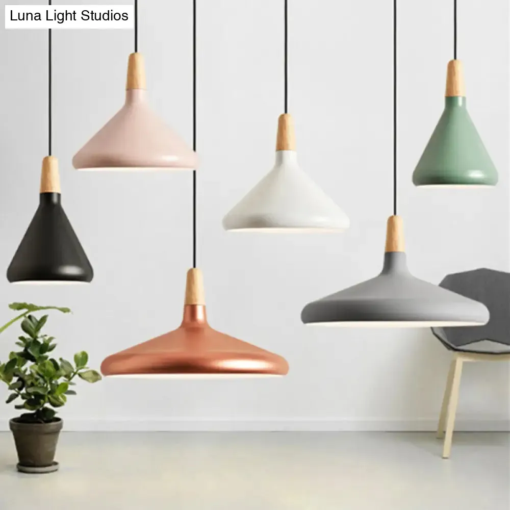 Simplicity Pendant Light with Multi Color Options - Nordic Macaroon Aluminum Lampshade, Perfect for Kitchen - 1-Light Hanging Lamp