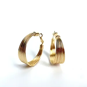 Sleek Wire Hoop Earrings