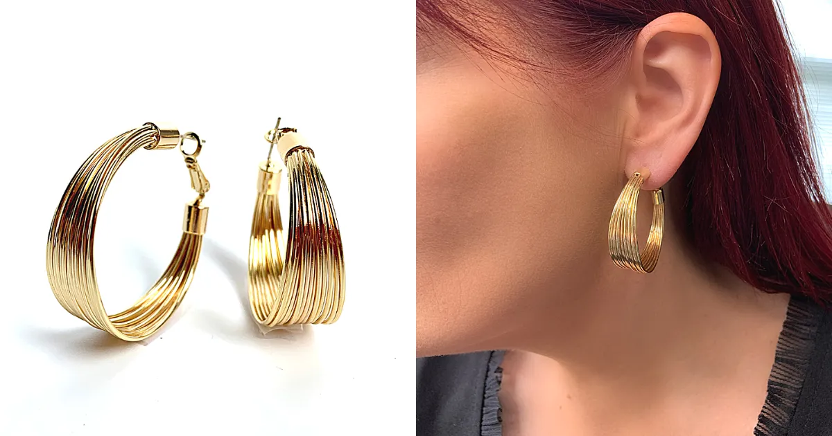 Sleek Wire Hoop Earrings