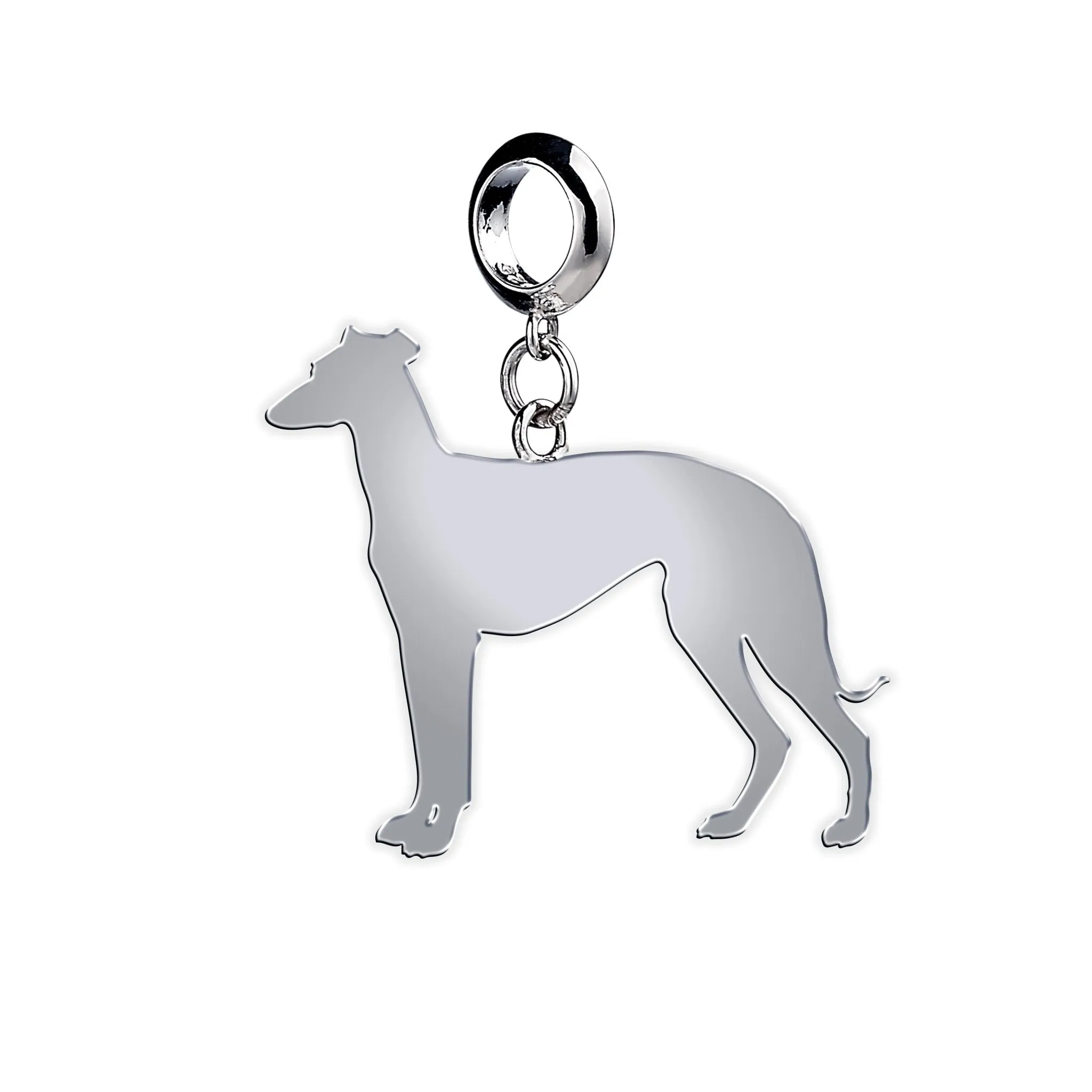 Sloughi Silhouette Silver Charm