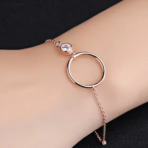 Solid 925 Sterling Silver Circle Of Grace Bracelet
