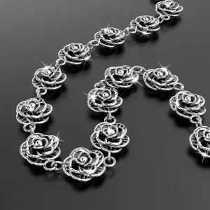 Solid 925 Sterling Silver Flora Charm Bracelet