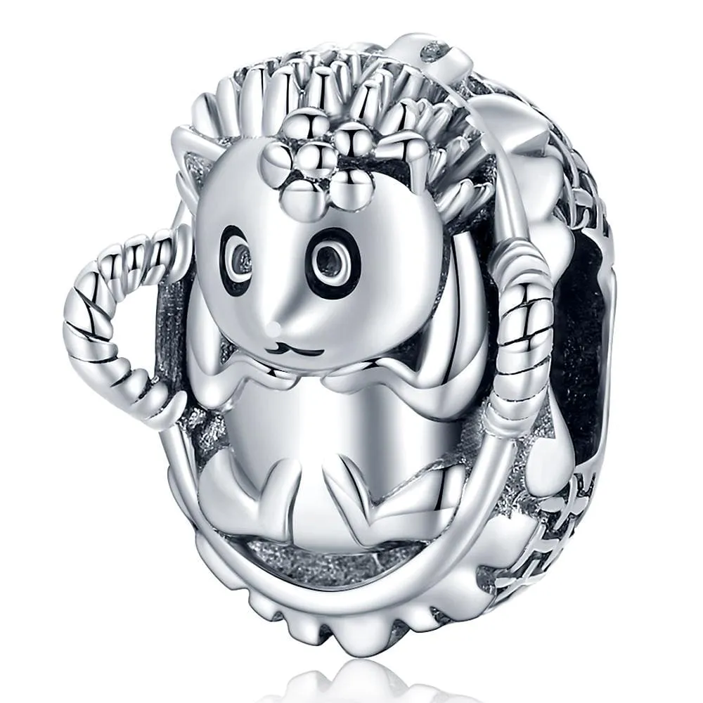 Solid 925 Sterling Silver Lady Flora Pandora Inspired Bead Charm