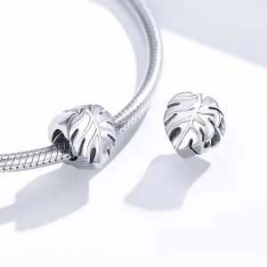 Solid 925 Sterling Silver Palm Leaf Pandora Inspired Charm