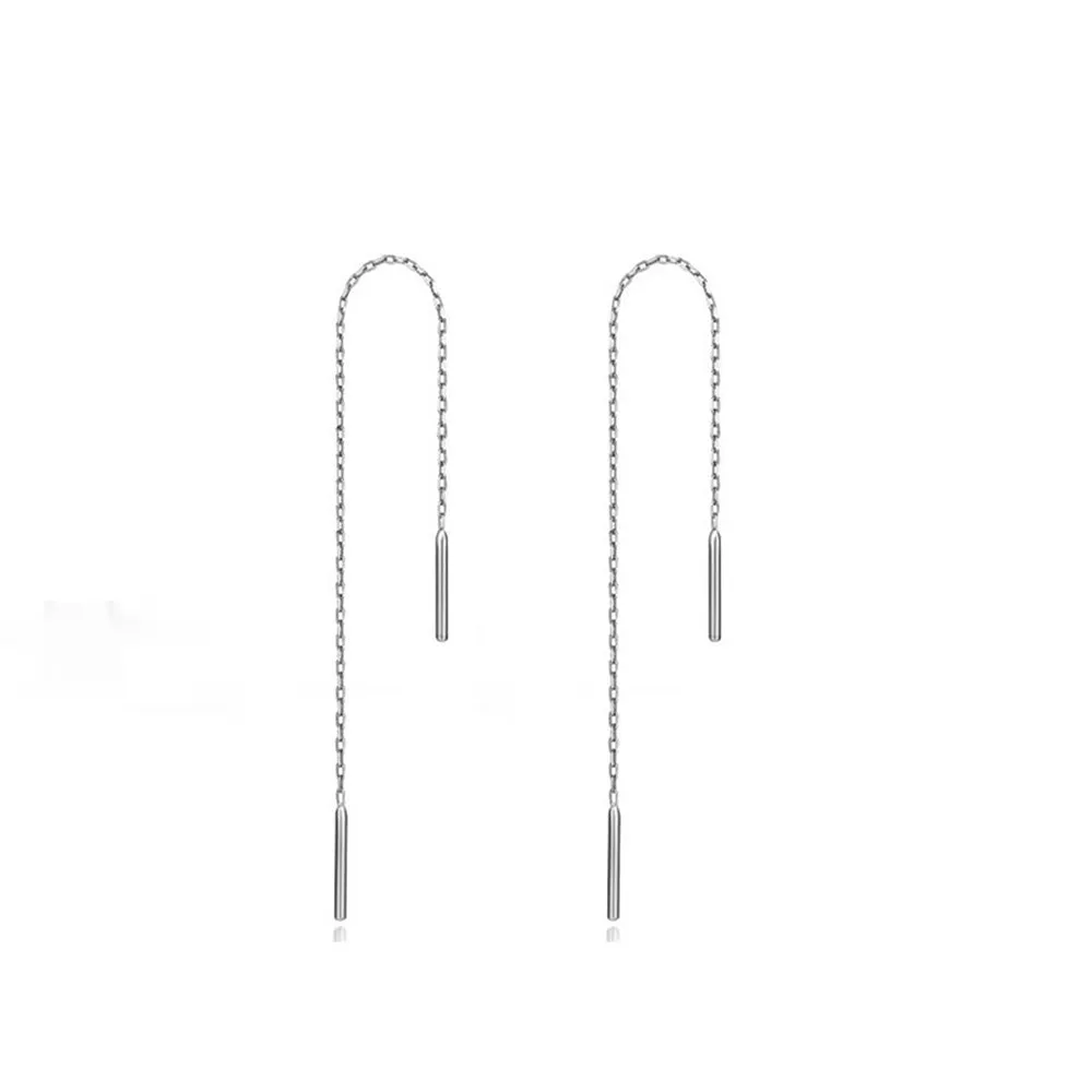 Solid 925 Sterling Silver Threader Earrings Set