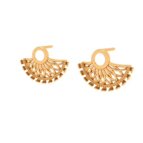 Sophisticated 22 Karat Yellow Gold Studs