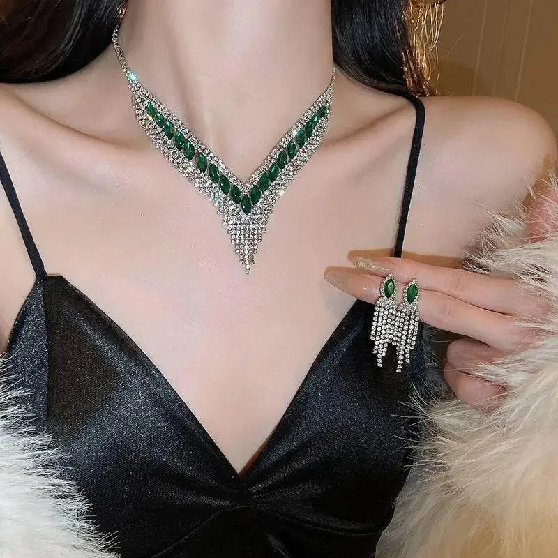 Sophisticated Copper Rhinestone Set for Luxury Fashion for Women