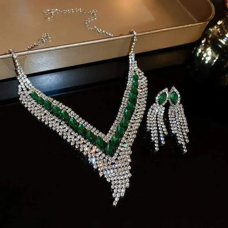 Sophisticated Copper Rhinestone Set for Luxury Fashion for Women