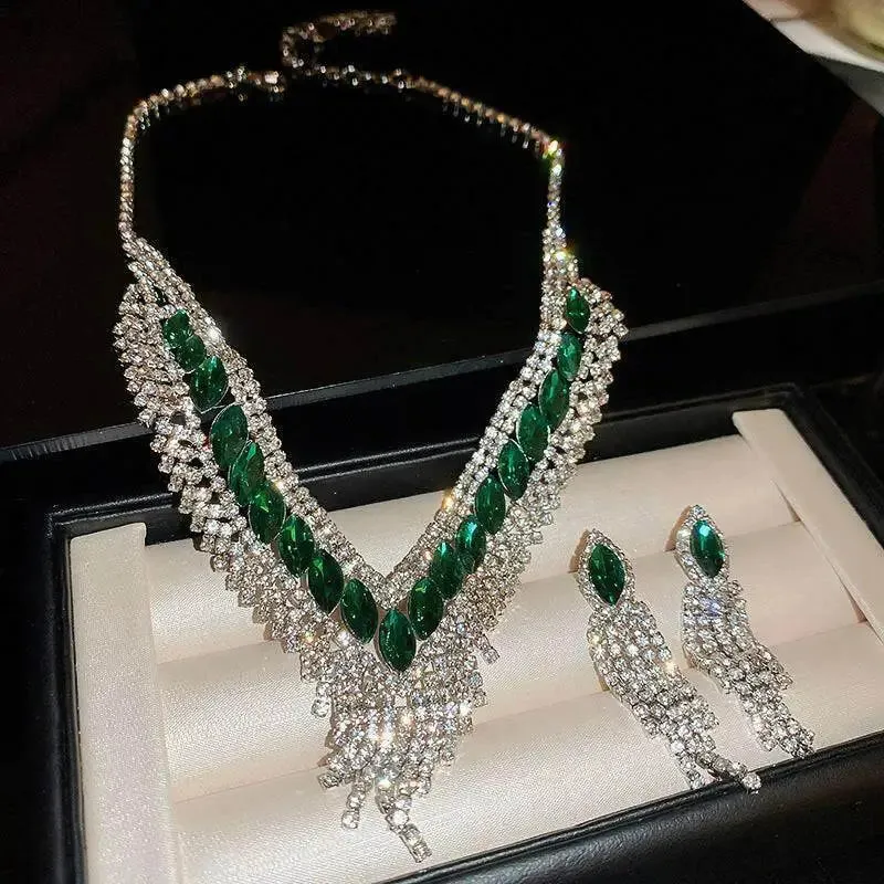 Sophisticated Copper Rhinestone Set for Luxury Fashion for Women