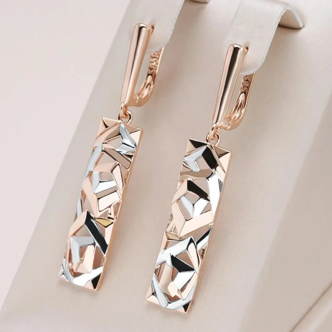 Sophisticated Gold and Silver Earrings