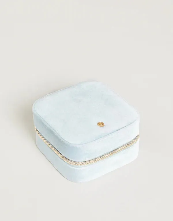 Spartina Velvet Jewelry Travel Case Sea Foam