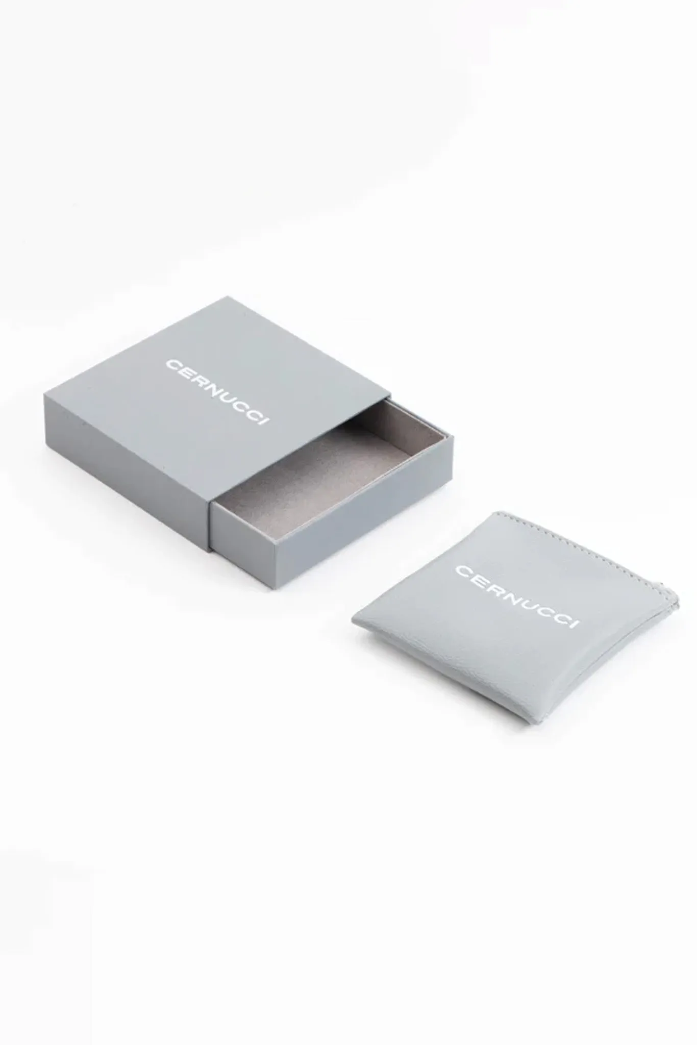 Square Drop Earrings - White
