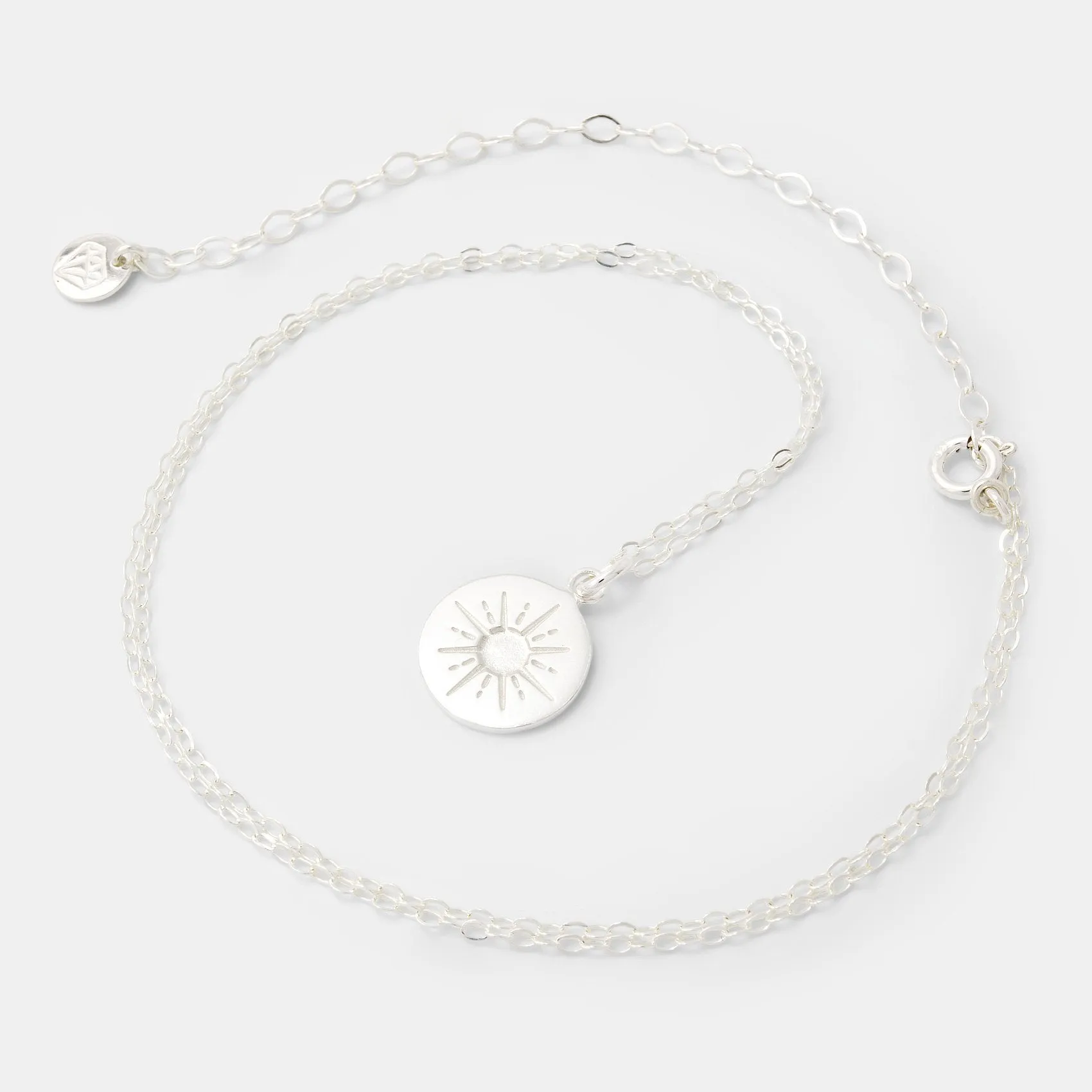 Starburst Amulet Silver Pendant Necklace