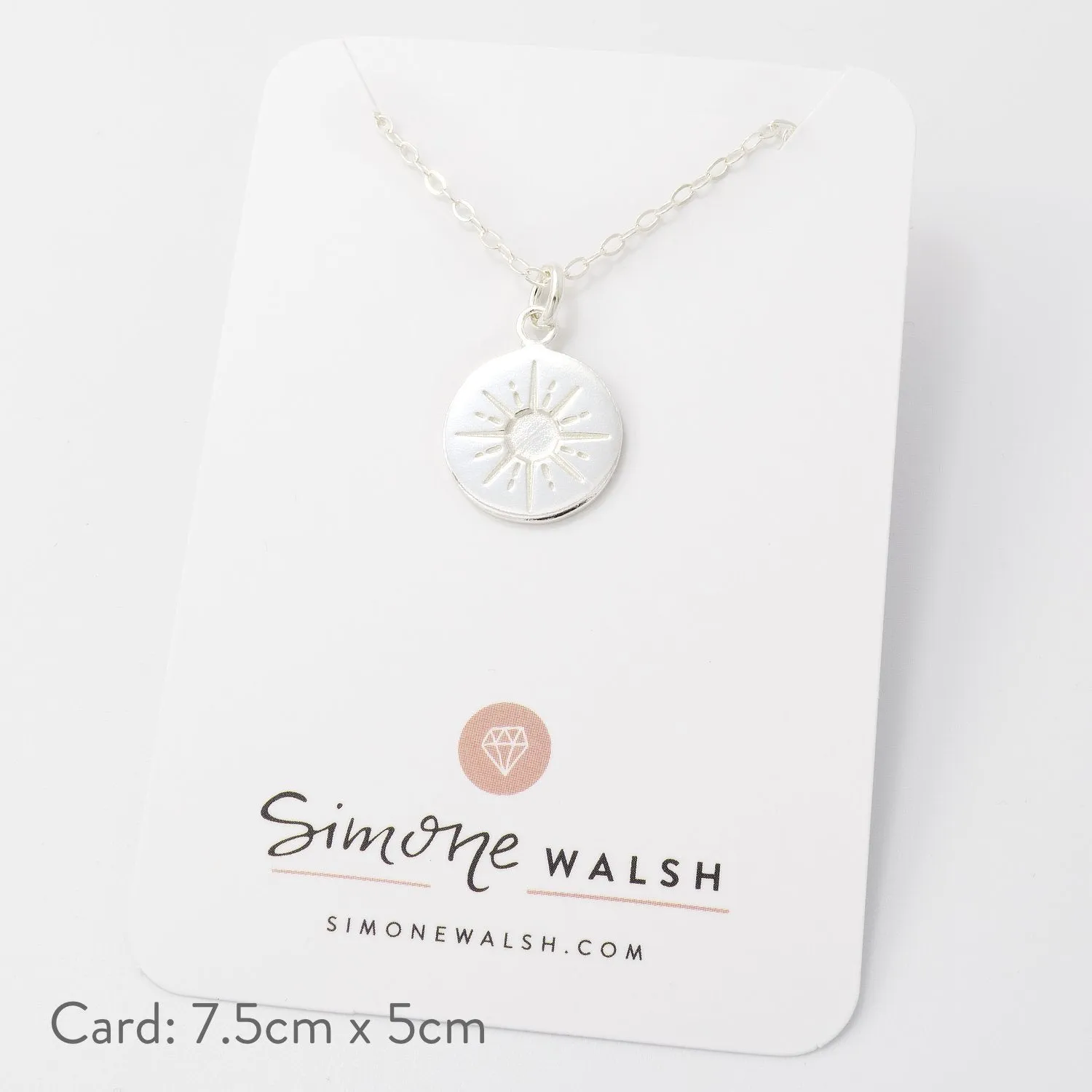 Starburst Amulet Silver Pendant Necklace
