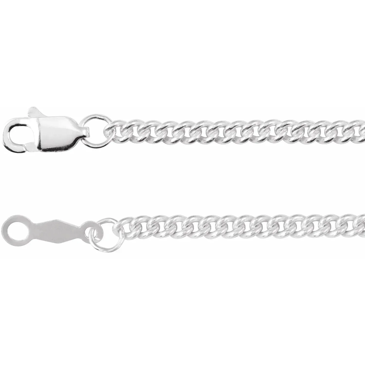 Sterling Silver David Star on Cuban Chain Necklace