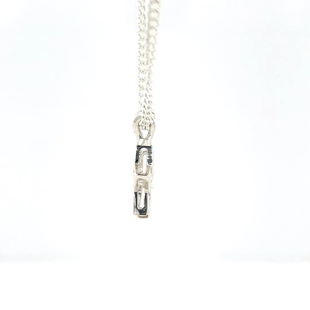 Sterling Silver David Star on Cuban Chain Necklace