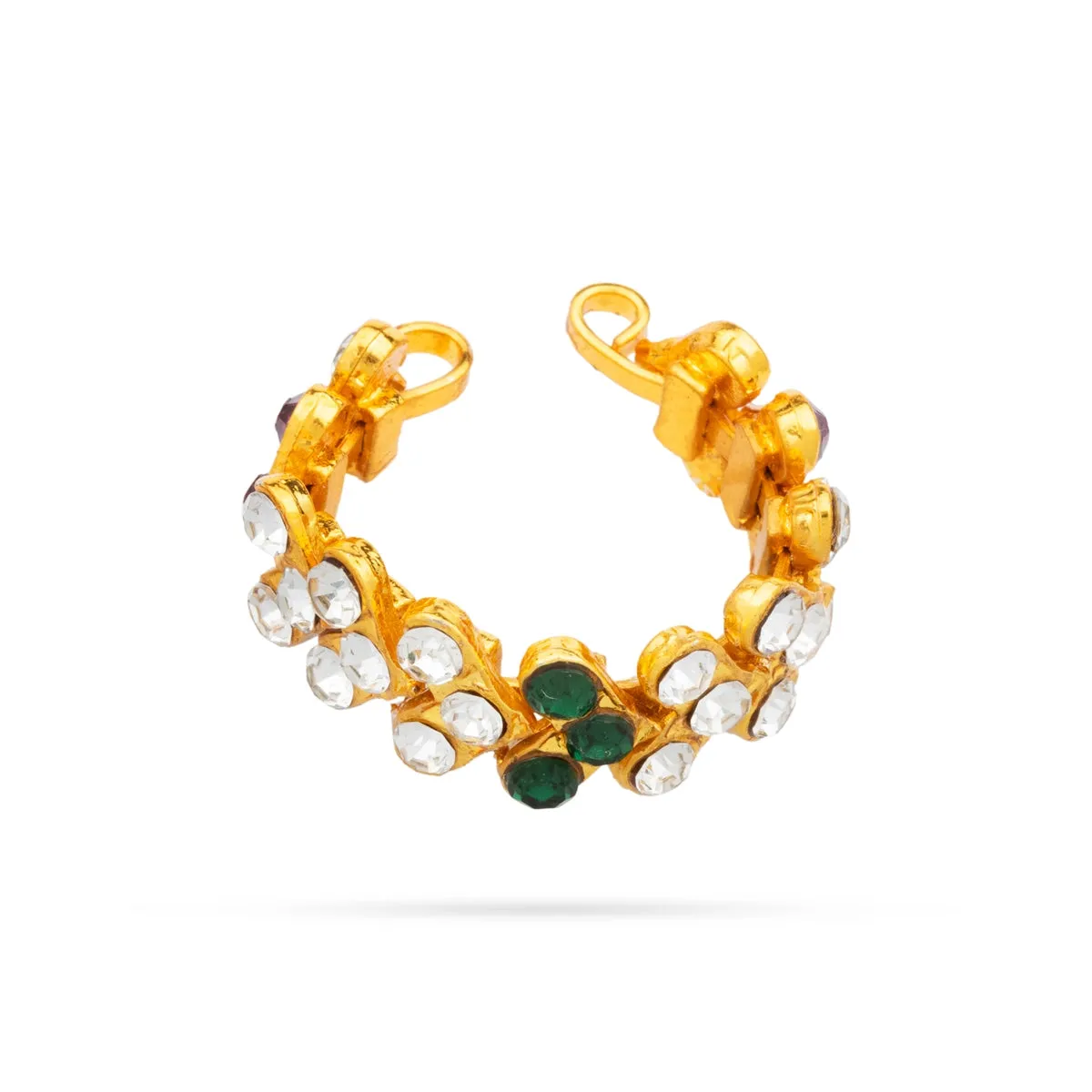 Stone Bangles Pair - 1.5 x 1.75 Inches | Multicolour Stone Jewellery/ Artificial Jewellery for Deity
