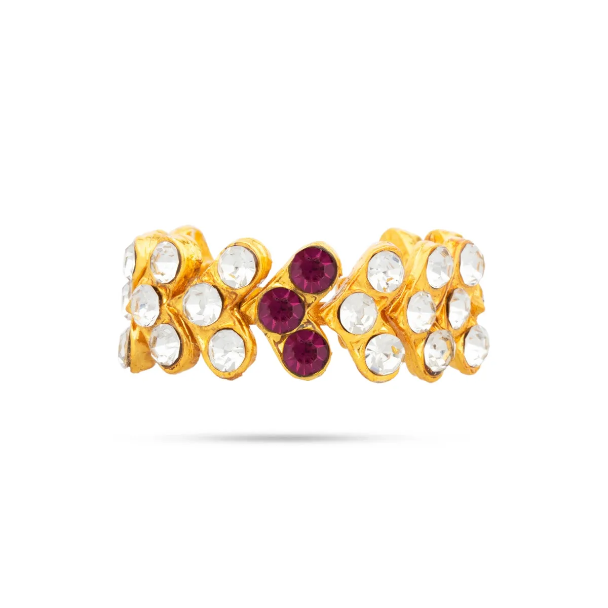 Stone Bangles Pair - 1.5 x 1.75 Inches | Multicolour Stone Jewellery/ Artificial Jewellery for Deity