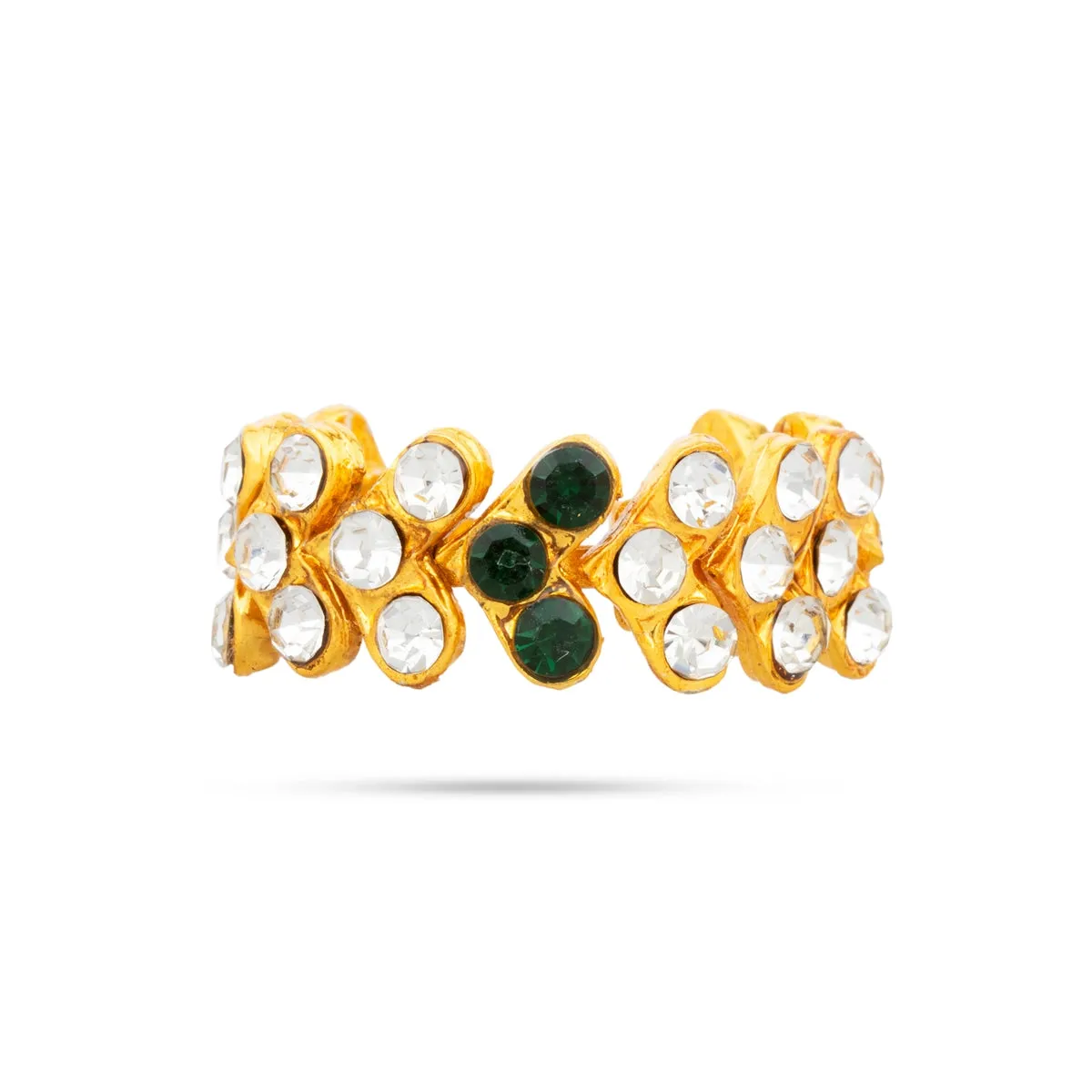 Stone Bangles Pair - 1.5 x 1.75 Inches | Multicolour Stone Jewellery/ Artificial Jewellery for Deity