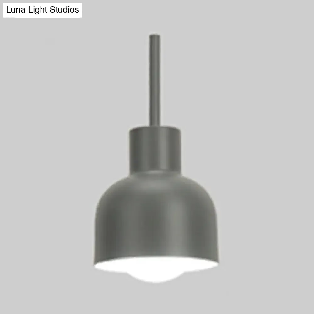 Stylish Domed Pendant Light for Restaurant and Foyer - Aluminum Single Head Hanging Lamp