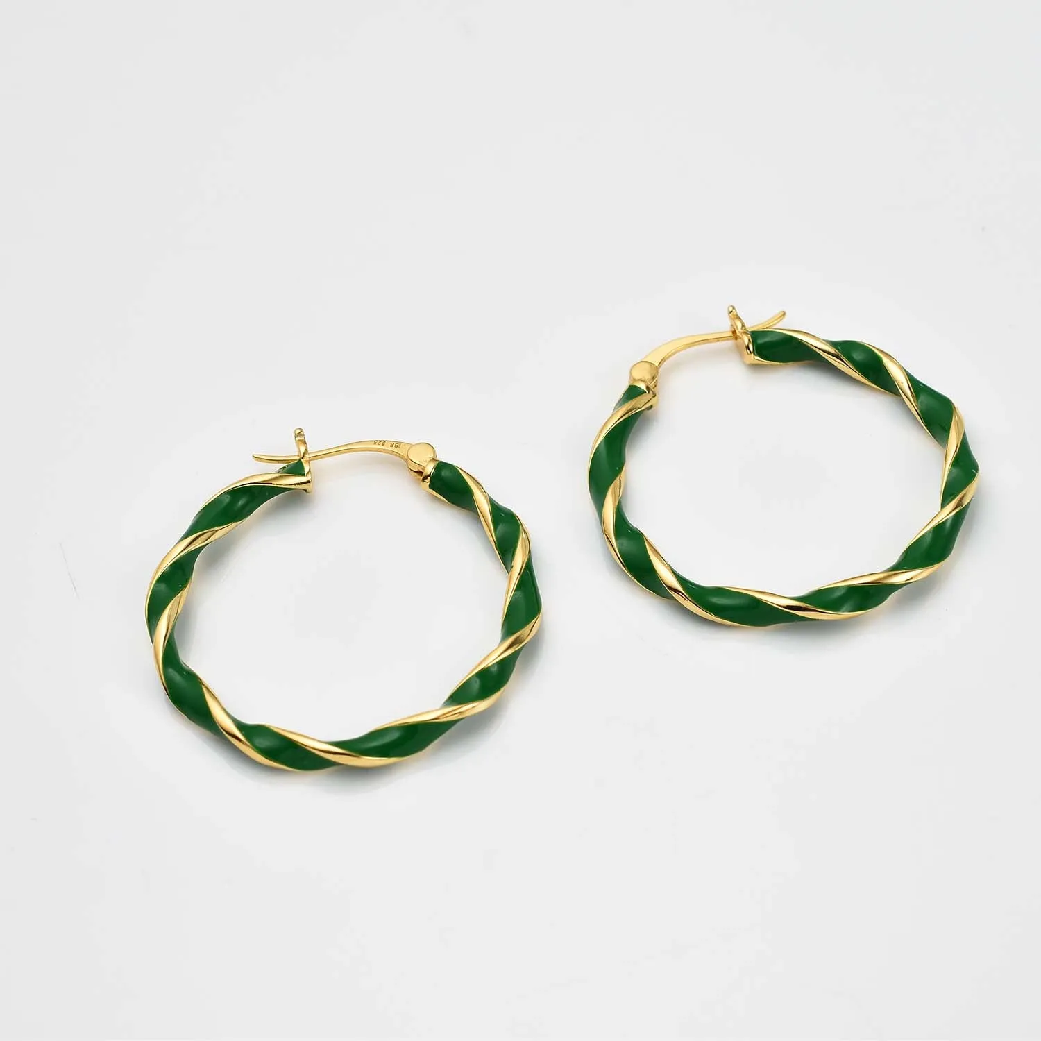 Taffy Enamel Large Hoops