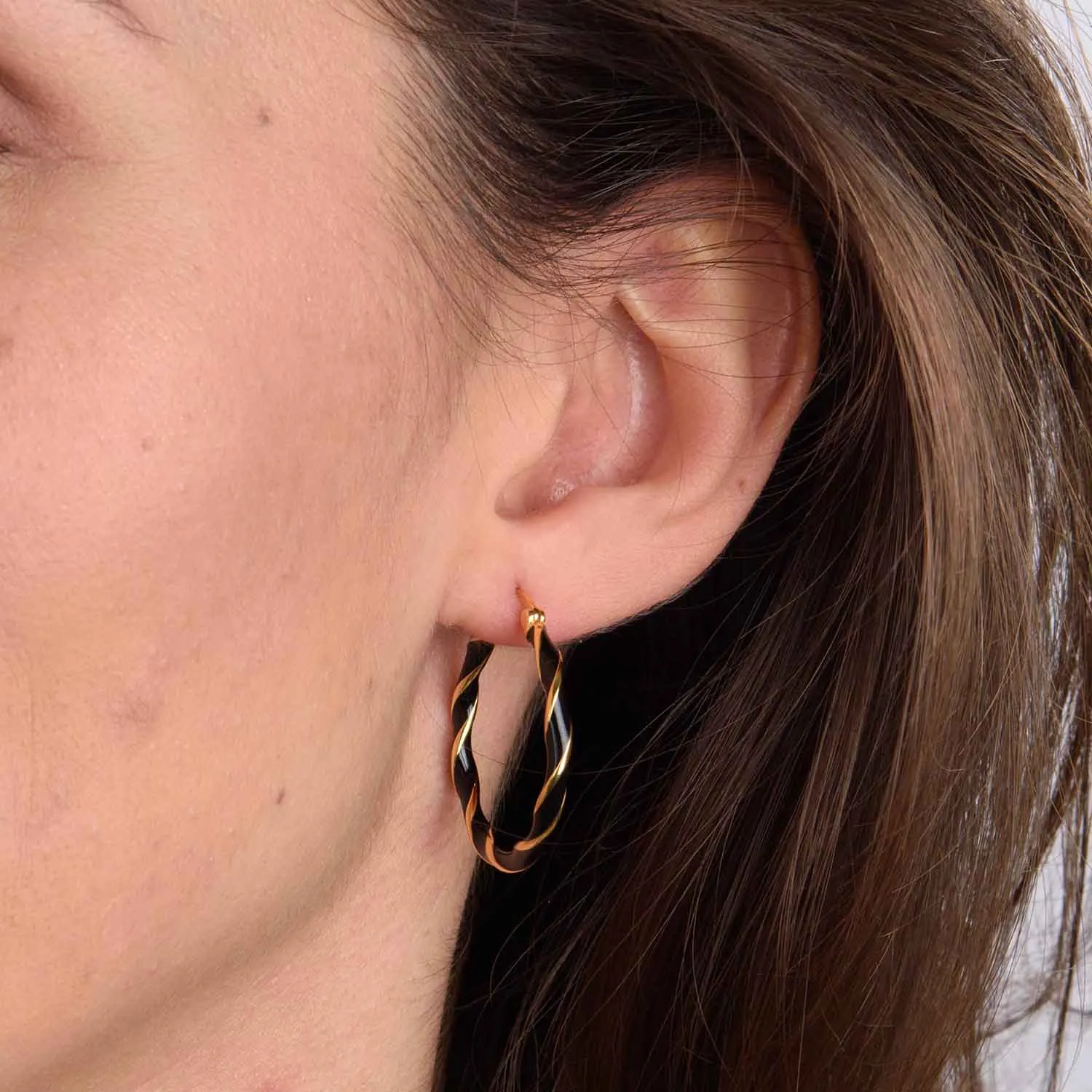 Taffy Enamel Large Hoops