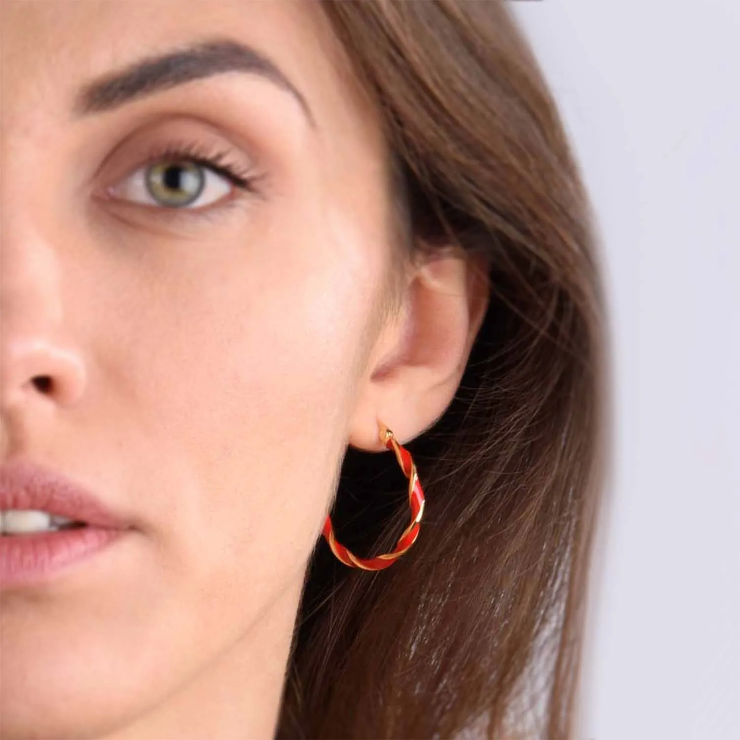 Taffy Enamel Large Hoops