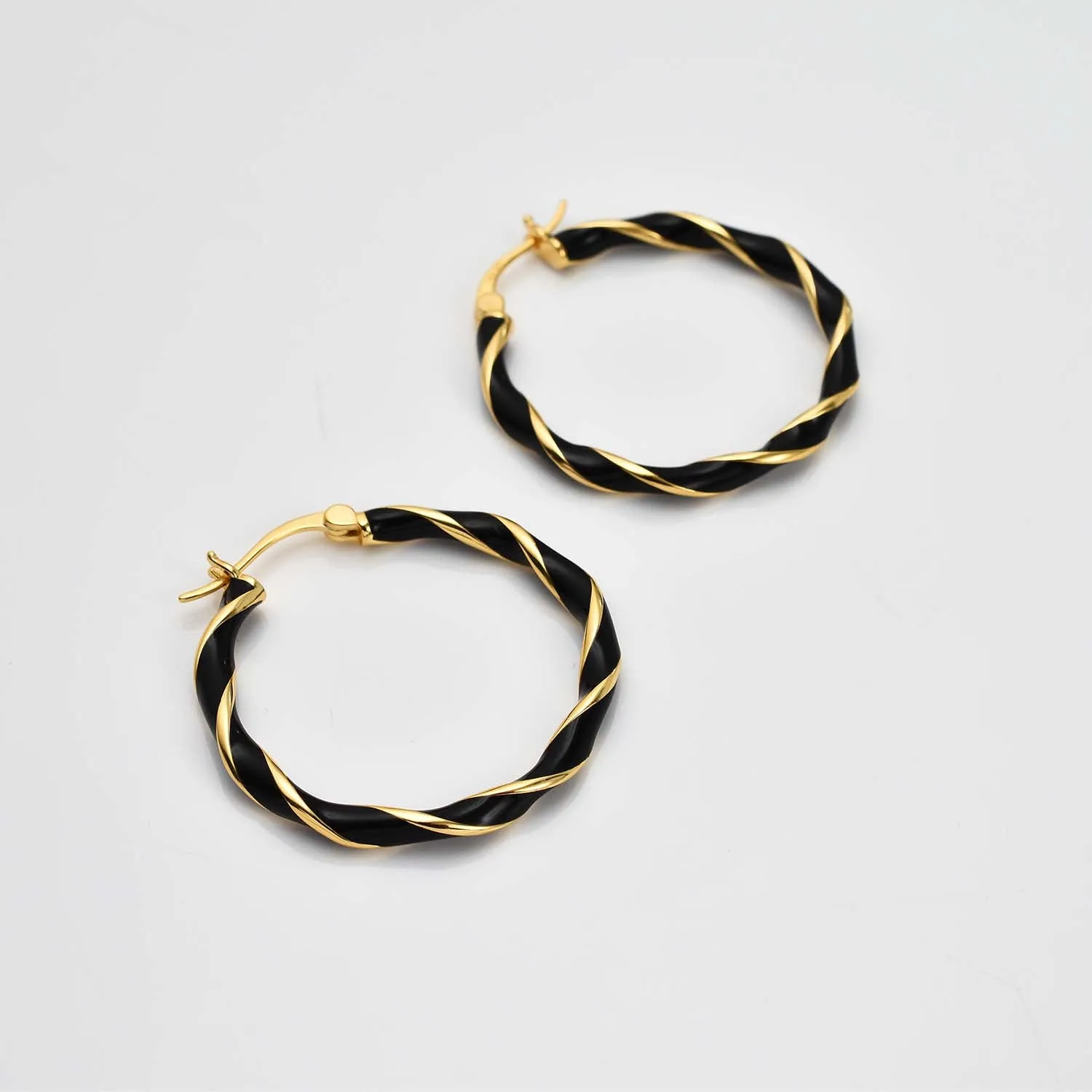 Taffy Enamel Large Hoops