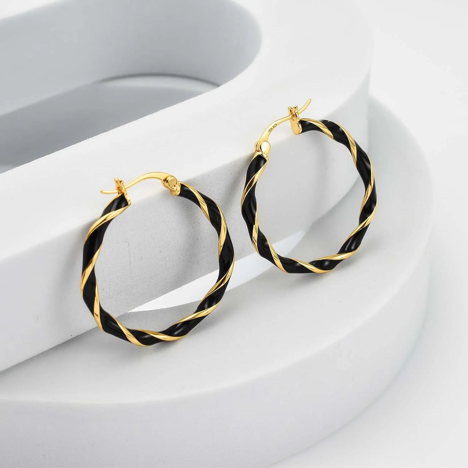 Taffy Enamel Large Hoops