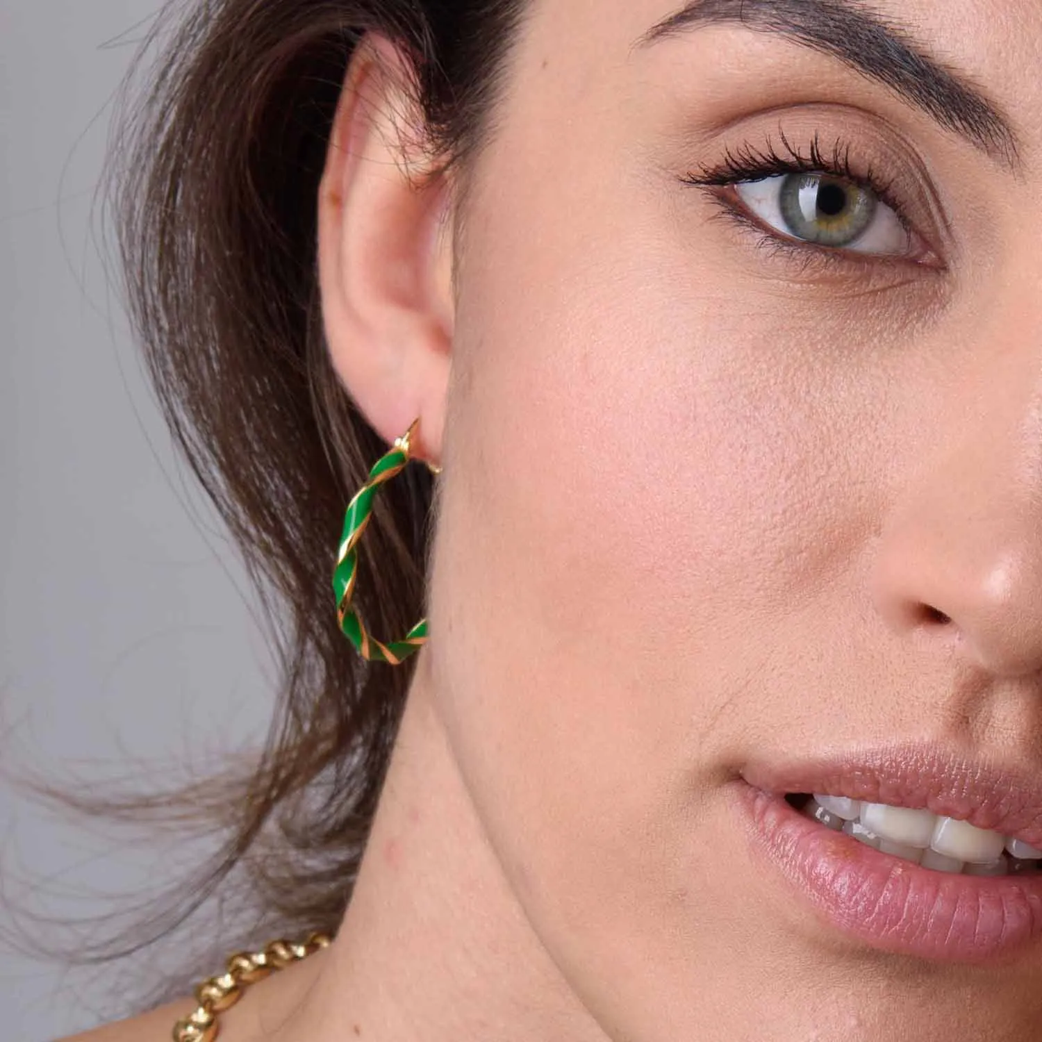 Taffy Enamel Large Hoops