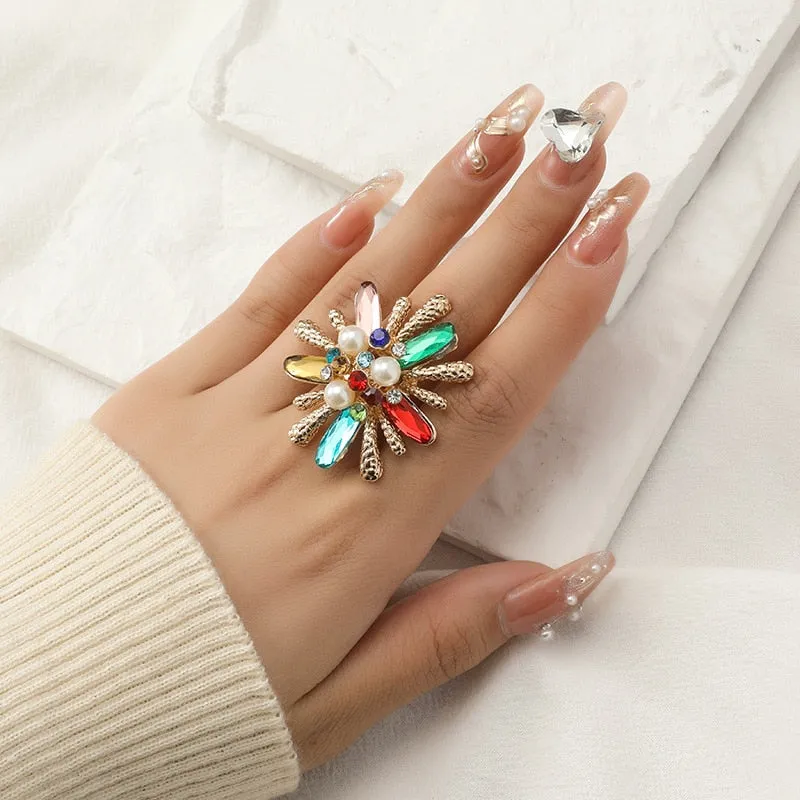 TEEK - Particular Big Flower Rings