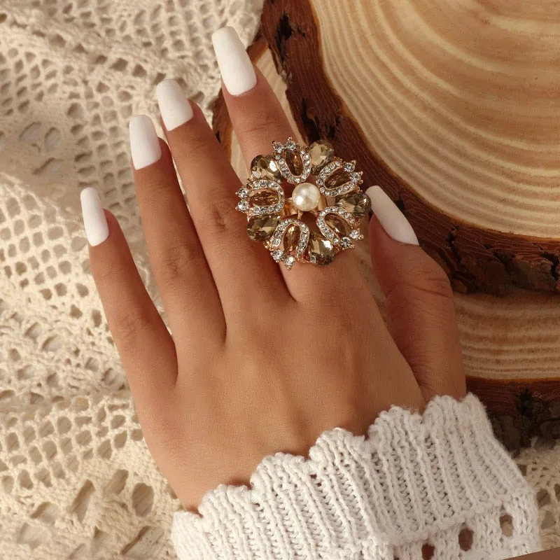 TEEK - Particular Big Flower Rings