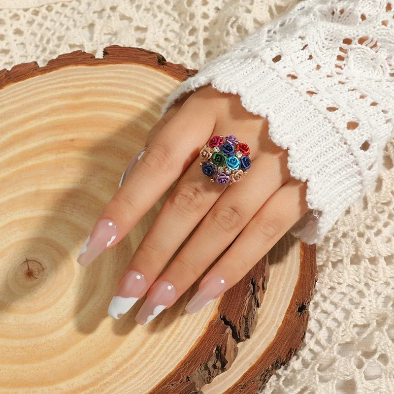 TEEK - Particular Big Flower Rings