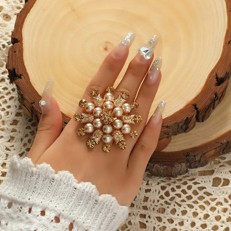 TEEK - Particular Big Flower Rings