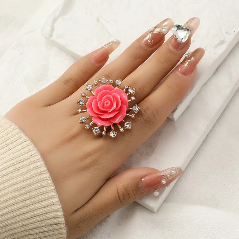 TEEK - Particular Big Flower Rings