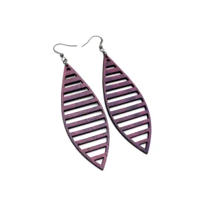 Terrabyte 11_1 // Leather Earrings - Purple