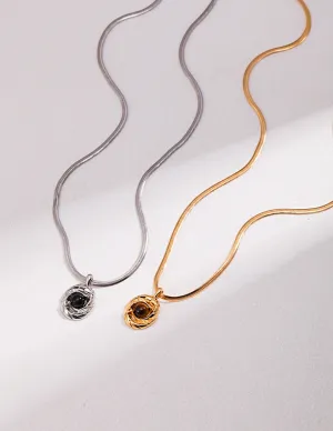 Tiger Eye Pendant Necklace in Gold Vermeil