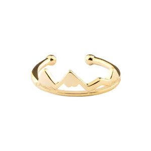 Unique Adjustable Wave Snow Mountain Open Cuff