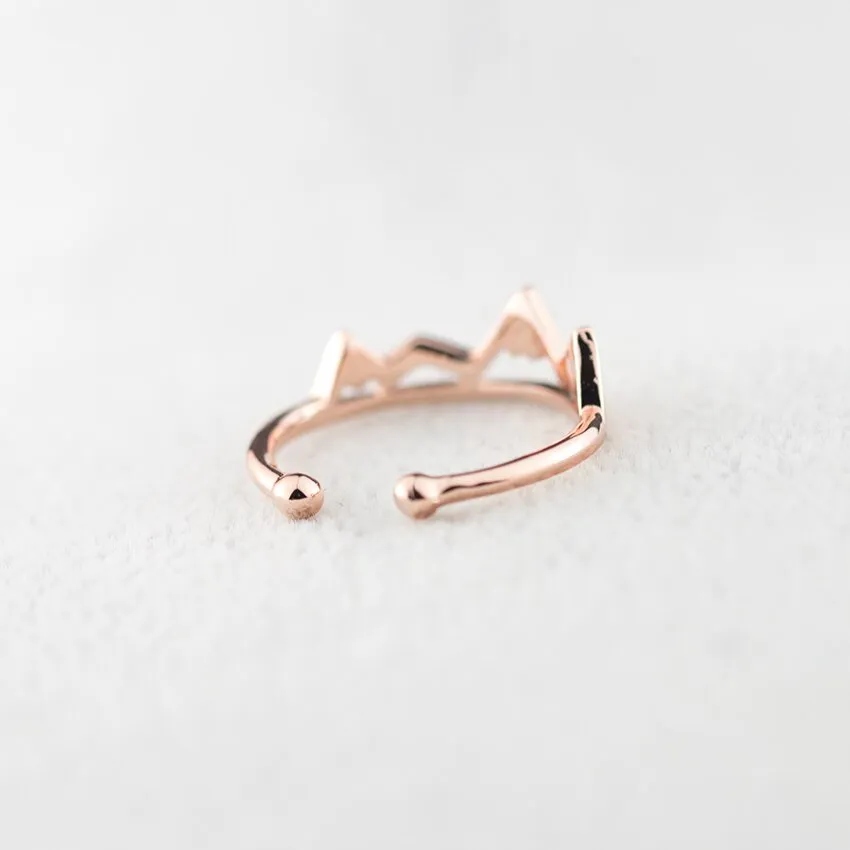 Unique Adjustable Wave Snow Mountain Open Cuff